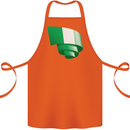 Curled Nigeria Flag Nigerian Day Football Cotton Apron 100% Organic Orange