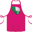 Curled Nigeria Flag Nigerian Day Football Cotton Apron 100% Organic Pink