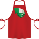 Curled Nigeria Flag Nigerian Day Football Cotton Apron 100% Organic Red