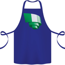 Curled Nigeria Flag Nigerian Day Football Cotton Apron 100% Organic Royal Blue