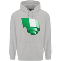 Curled Nigeria Flag Nigerian Day Football Mens 80% Cotton Hoodie Sports Grey