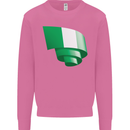 Curled Nigeria Flag Nigerian Day Football Mens Sweatshirt Jumper Azalea