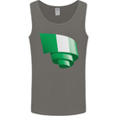 Curled Nigeria Flag Nigerian Day Football Mens Vest Tank Top Charcoal