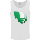 Curled Nigeria Flag Nigerian Day Football Mens Vest Tank Top White