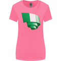 Curled Nigeria Flag Nigerian Day Football Womens Wider Cut T-Shirt Azalea