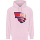 Curled North Korea Flag Korean Day Football Childrens Kids Hoodie Light Pink