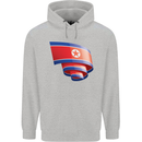Curled North Korea Flag Korean Day Football Childrens Kids Hoodie Sports Grey