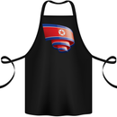 Curled North Korea Flag Korean Day Football Cotton Apron 100% Organic Black
