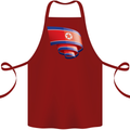 Curled North Korea Flag Korean Day Football Cotton Apron 100% Organic Maroon