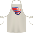 Curled North Korea Flag Korean Day Football Cotton Apron 100% Organic Natural