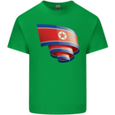 Curled North Korea Flag Korean Day Football Kids T-Shirt Childrens Irish Green