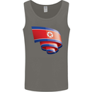 Curled North Korea Flag Korean Day Football Mens Vest Tank Top Charcoal