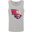 Curled North Korea Flag Korean Day Football Mens Vest Tank Top Sports Grey