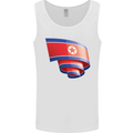 Curled North Korea Flag Korean Day Football Mens Vest Tank Top White