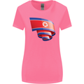 Curled North Korea Flag Korean Day Football Womens Wider Cut T-Shirt Azalea