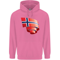 Curled Norway Flag Norwegian Day Football Childrens Kids Hoodie Azalea