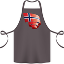Curled Norway Flag Norwegian Day Football Cotton Apron 100% Organic Dark Grey