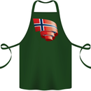 Curled Norway Flag Norwegian Day Football Cotton Apron 100% Organic Forest Green