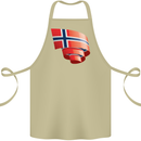 Curled Norway Flag Norwegian Day Football Cotton Apron 100% Organic Khaki