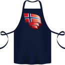 Curled Norway Flag Norwegian Day Football Cotton Apron 100% Organic Navy Blue