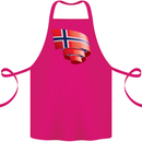 Curled Norway Flag Norwegian Day Football Cotton Apron 100% Organic Pink