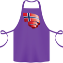 Curled Norway Flag Norwegian Day Football Cotton Apron 100% Organic Purple
