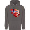 Curled Norway Flag Norwegian Day Football Mens 80% Cotton Hoodie Charcoal