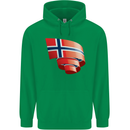 Curled Norway Flag Norwegian Day Football Mens 80% Cotton Hoodie Irish Green