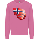 Curled Norway Flag Norwegian Day Football Mens Sweatshirt Jumper Azalea