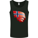 Curled Norway Flag Norwegian Day Football Mens Vest Tank Top Black