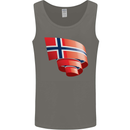Curled Norway Flag Norwegian Day Football Mens Vest Tank Top Charcoal