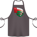 Curled Oman Flag Omani Day Football Cotton Apron 100% Organic Dark Grey