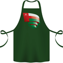 Curled Oman Flag Omani Day Football Cotton Apron 100% Organic Forest Green