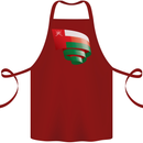 Curled Oman Flag Omani Day Football Cotton Apron 100% Organic Maroon