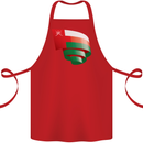 Curled Oman Flag Omani Day Football Cotton Apron 100% Organic Red