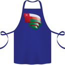 Curled Oman Flag Omani Day Football Cotton Apron 100% Organic Royal Blue