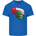 Curled Oman Flag Omani Day Football Kids T-Shirt Childrens Royal Blue