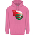 Curled Oman Flag Omani Day Football Mens 80% Cotton Hoodie Azelea