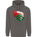 Curled Oman Flag Omani Day Football Mens 80% Cotton Hoodie Charcoal