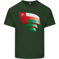 Curled Oman Flag Omani Day Football Mens Cotton T-Shirt Tee Top Forest Green
