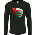 Curled Oman Flag Omani Day Football Mens Long Sleeve T-Shirt Black