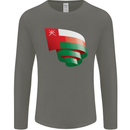 Curled Oman Flag Omani Day Football Mens Long Sleeve T-Shirt Charcoal