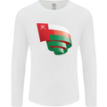 Curled Oman Flag Omani Day Football Mens Long Sleeve T-Shirt White