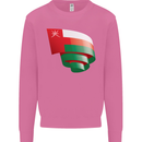 Curled Oman Flag Omani Day Football Mens Sweatshirt Jumper Azalea