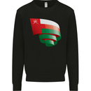 Curled Oman Flag Omani Day Football Mens Sweatshirt Jumper Black