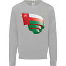 Curled Oman Flag Omani Day Football Mens Sweatshirt Jumper Sports Grey