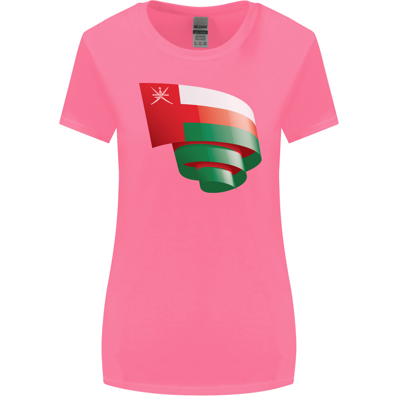 Curled Oman Flag Omani Day Football Womens Wider Cut T-Shirt Azalea