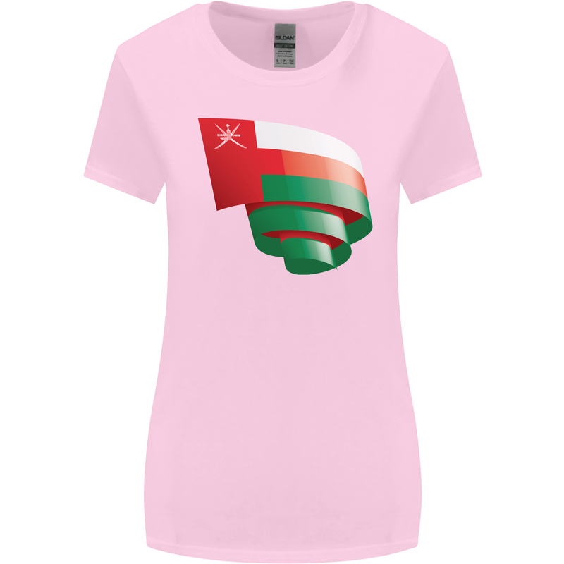 Curled Oman Flag Omani Day Football Womens Wider Cut T-Shirt Light Pink