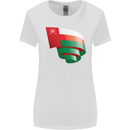 Curled Oman Flag Omani Day Football Womens Wider Cut T-Shirt White