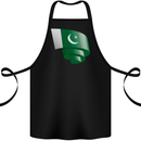 Curled Pakistan Flag Pakistani Day Football Cotton Apron 100% Organic Black